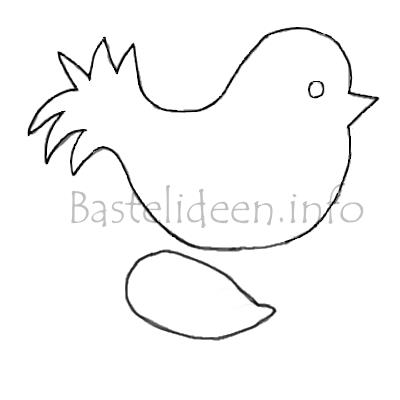 Bastelideen.info - Kostenlose Vogel Bastelvorlage